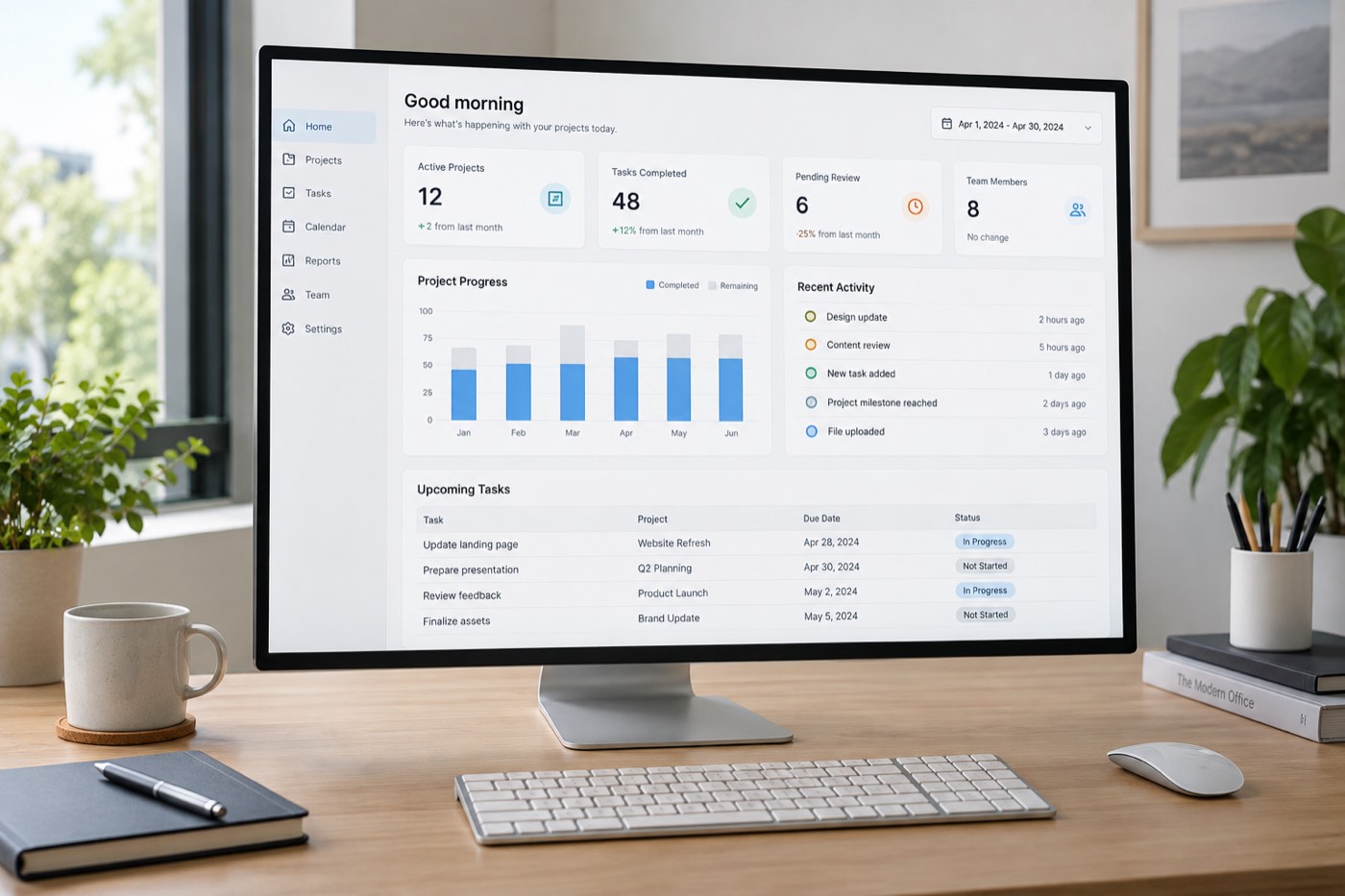 Arbeitsplatz mit eigener Softwareoberfläche